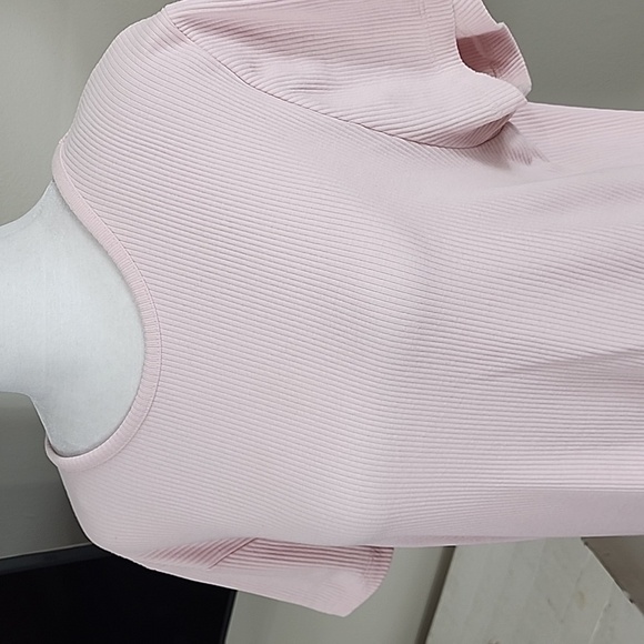 J. Crew Short Sleeve Light Pink Ribbed Top - Picture 2 of 8